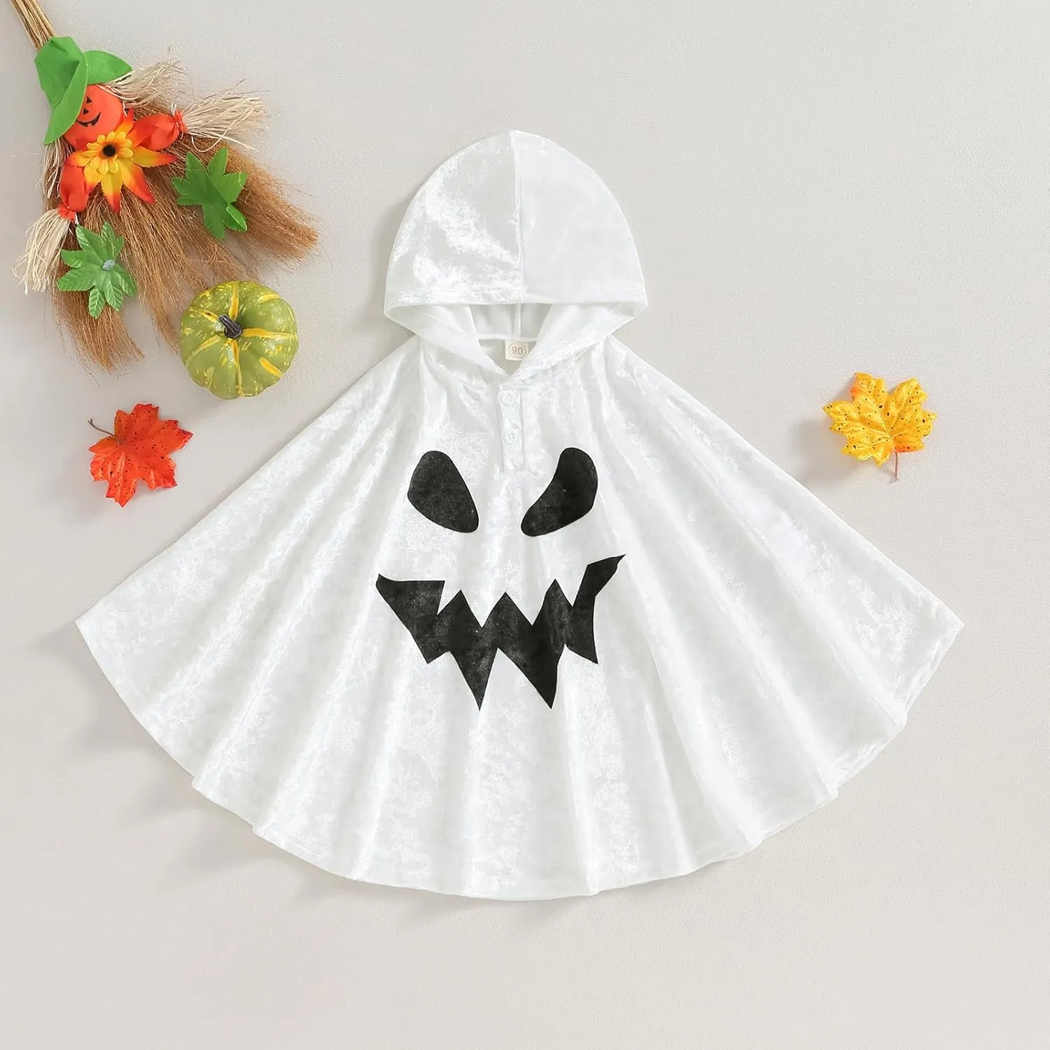 Halloweens Baby Boys Girls Suit Ghost Hooded Robe Fancy Party Costume Toddler Clothes Ghost Cloak Cape Party Prop