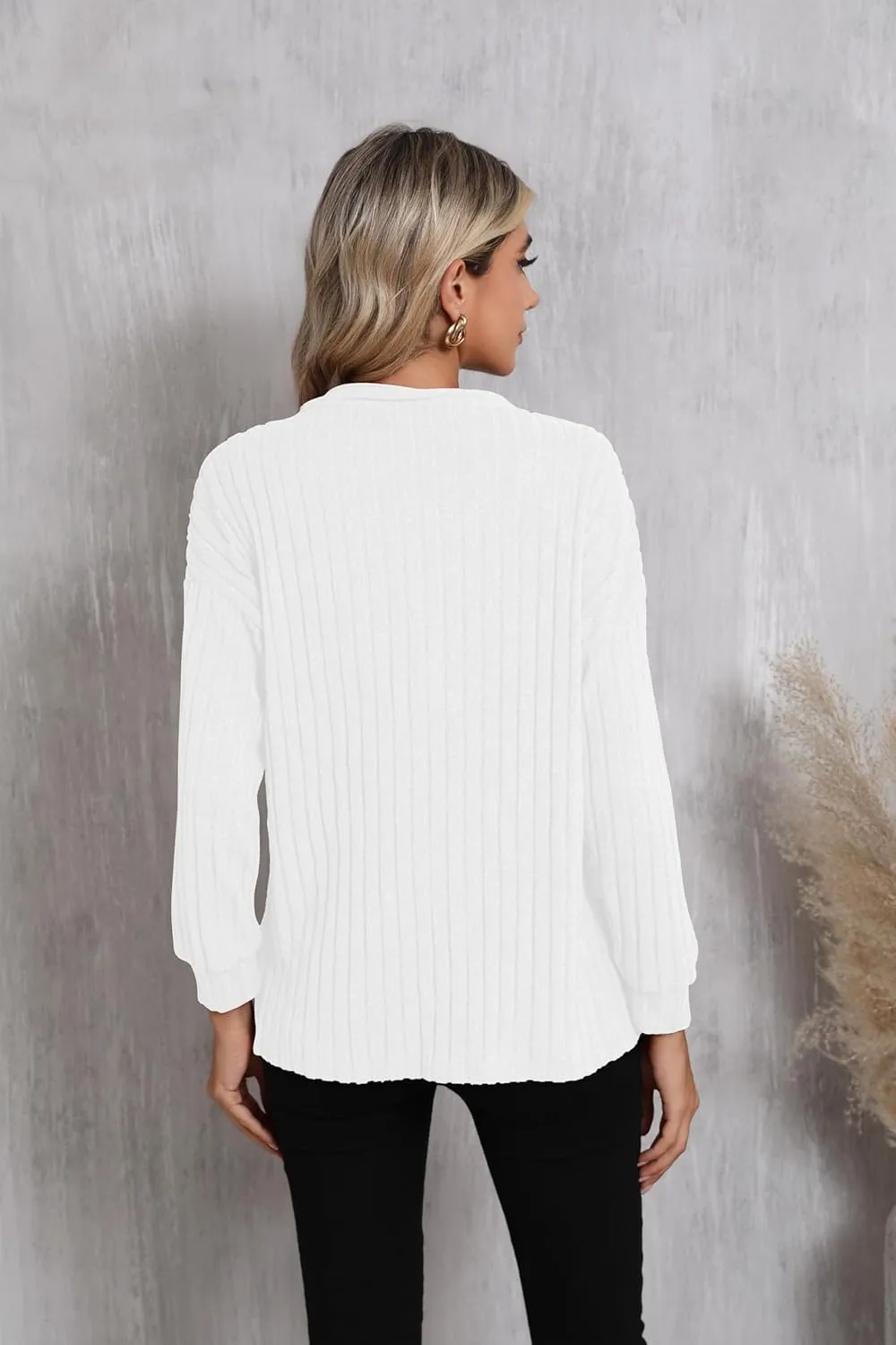 HIYIYEZI Women's Long Sleeve Open Front Cardigan Casual Lightweight Cardigans Knit Outwear with Pockets