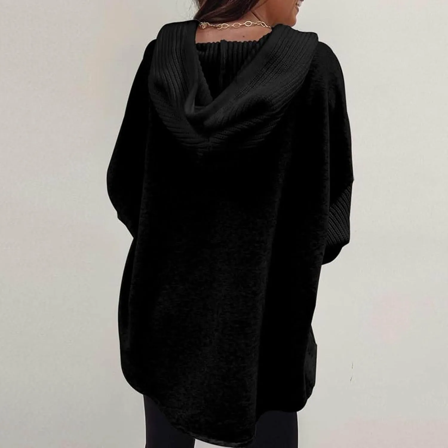 Hoodies for Women Oversized Sweatshirts Womens Loose Fit Casual Long Sleeve Button Hooded Sweatshirt Hoodie with Pockets