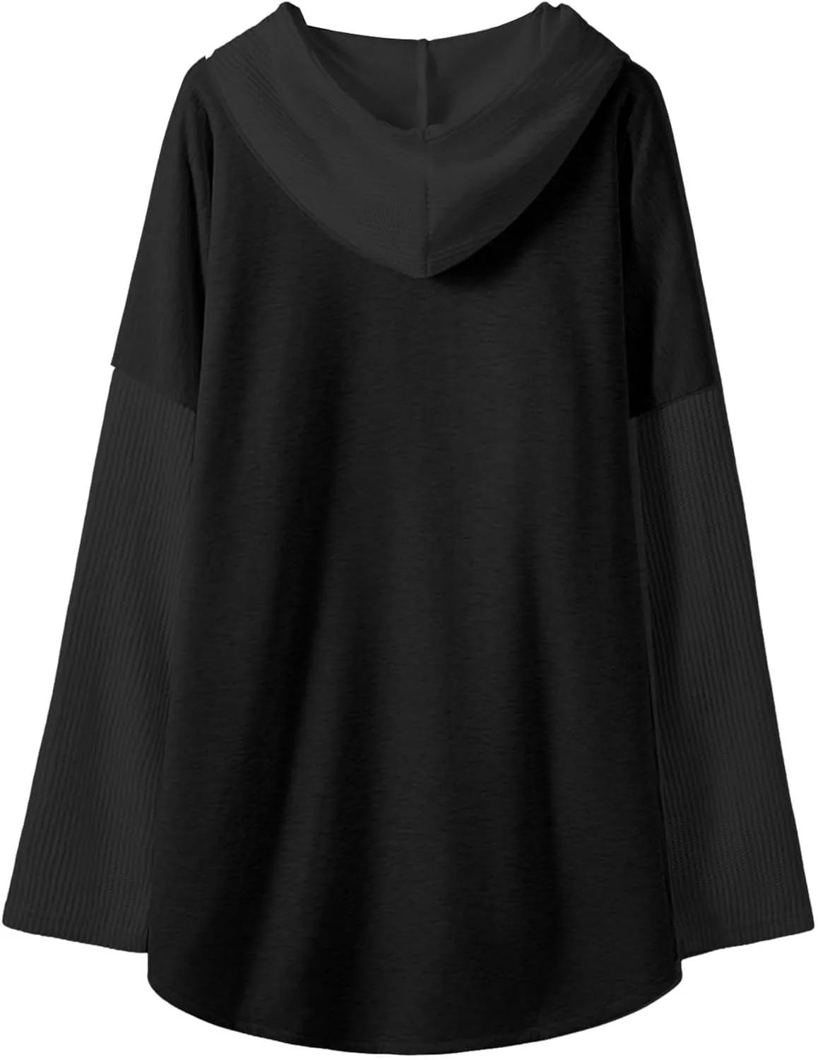 Hoodies for Women Oversized Sweatshirts Womens Loose Fit Casual Long Sleeve Button Hooded Sweatshirt Hoodie with Pockets