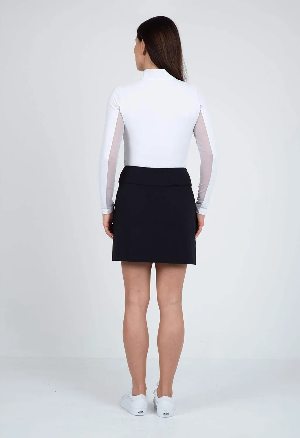 IBKUL Athleisure Wear Sun Protective UPF 50  Icefil Cooling Solid Layered Skort - 60000