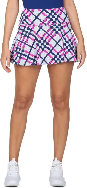 IBKUL Athleisure Wear Sun Protective UPF 50  Icefil Cooling Sonika Print Swing Skort  22653