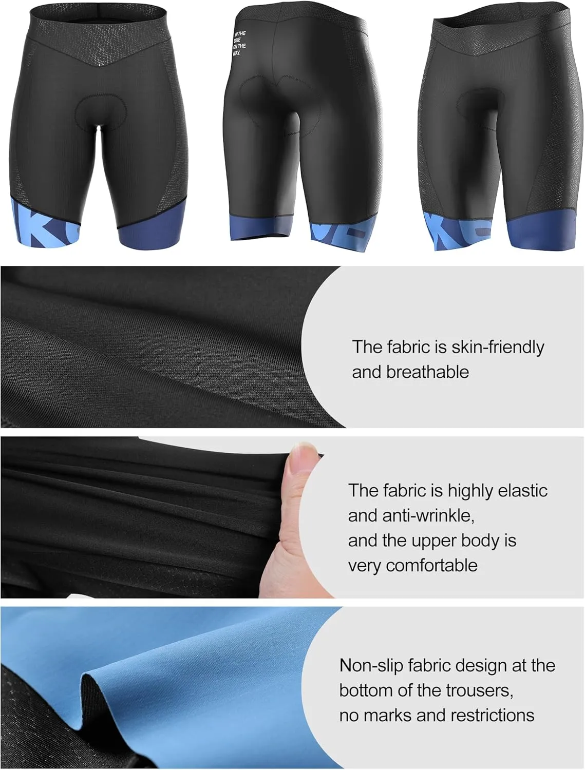 INBIKE Cycling Jersey Mens Set Reflective Breathable Biking Outfit Quick-Dry Short Sleeve Bicycle Shorts and Shirts