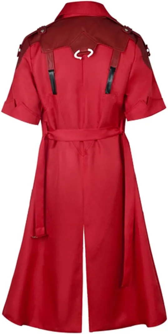 IS MY BIKE OKAY Men Devil Dante Cosplay Costume Jacket Steampunk Outfit Anime Red Trench Coat Gloves Necklace Halloween