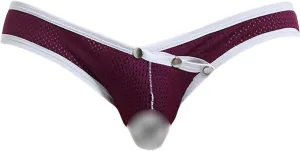 JEsilunmaMY Low Rise Briefs for Men Cross Waist Mesh Breathable Bikini Underwear See Through Bulge Pouch Panties Underpants