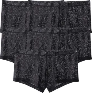 JEsilunmaMY Mens Lace Low Waist Sexy Underwear Solid Color Ice Silk Breathable Boxer Briefs See Through Pouch Panties