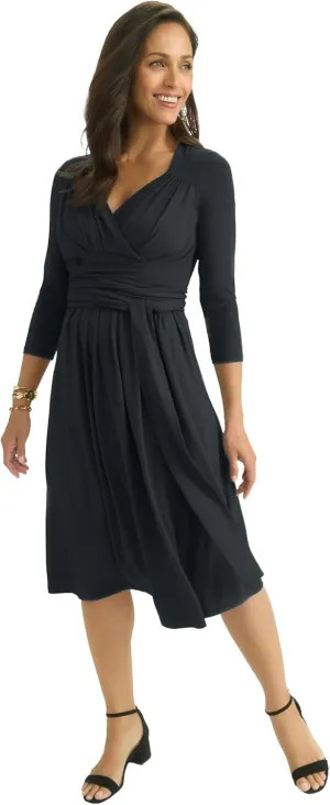 Jessica London Women's Plus Size Sweetheart Wrap Midi Dress