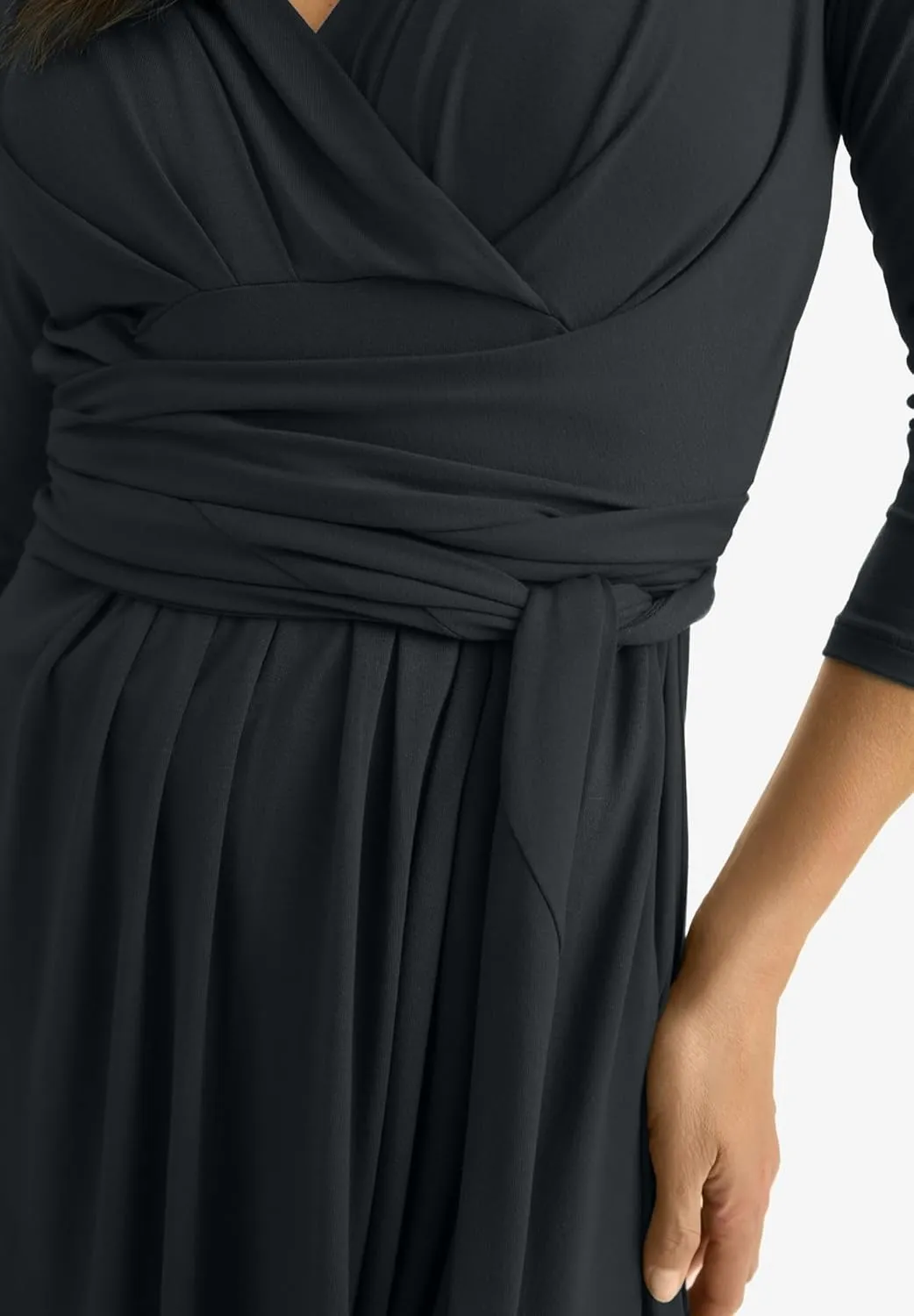 Jessica London Women's Plus Size Sweetheart Wrap Midi Dress
