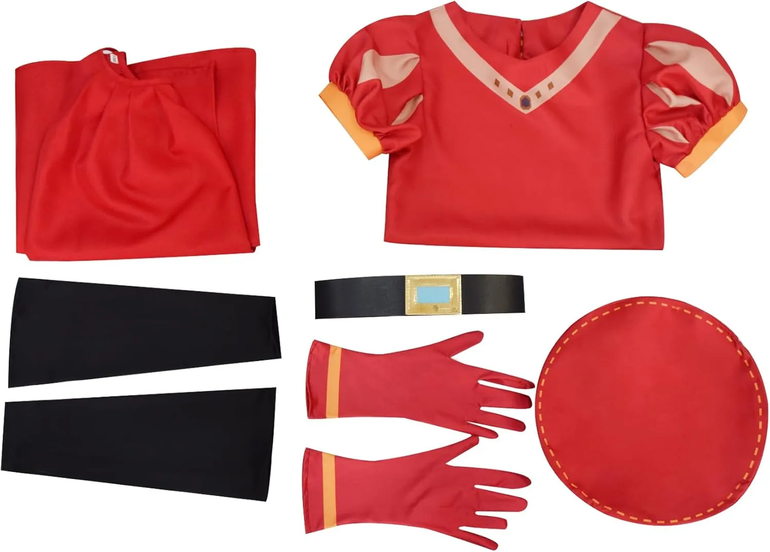 Kids Lord Farquaad Costume Red Cloak Tops Hat Belt Gloves Full Set King Farquaad Cosplay Wig for Halloween