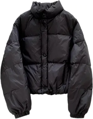 Loose Women's Parka Jackets Thicken Warm Winter Cold Coat Puffy Stand Collar Cotton Padded Jacket