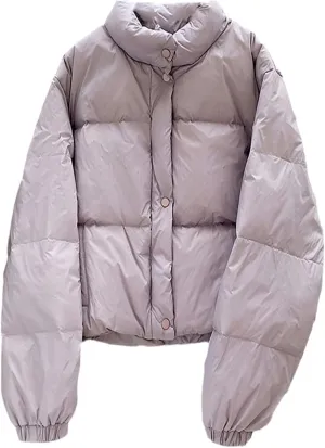 Loose Women's Parka Jackets Thicken Warm Winter Cold Coat Puffy Stand Collar Cotton Padded Jacket