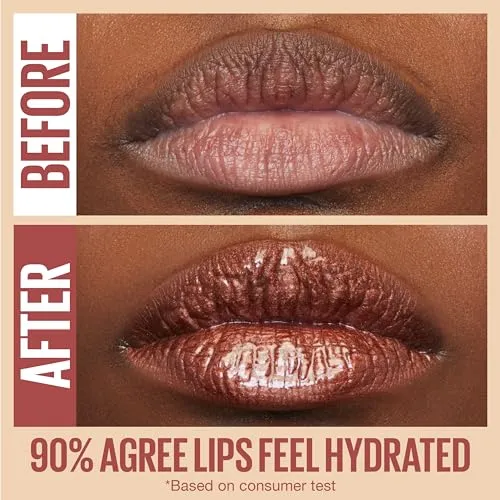 Maybelline Lifter Gloss, Hydrating Lip Gloss with Hyaluronic Acid, High Shine for Plumper Looking Lips, Pearl, Silver Pearl Clear, 0.18 Ounce