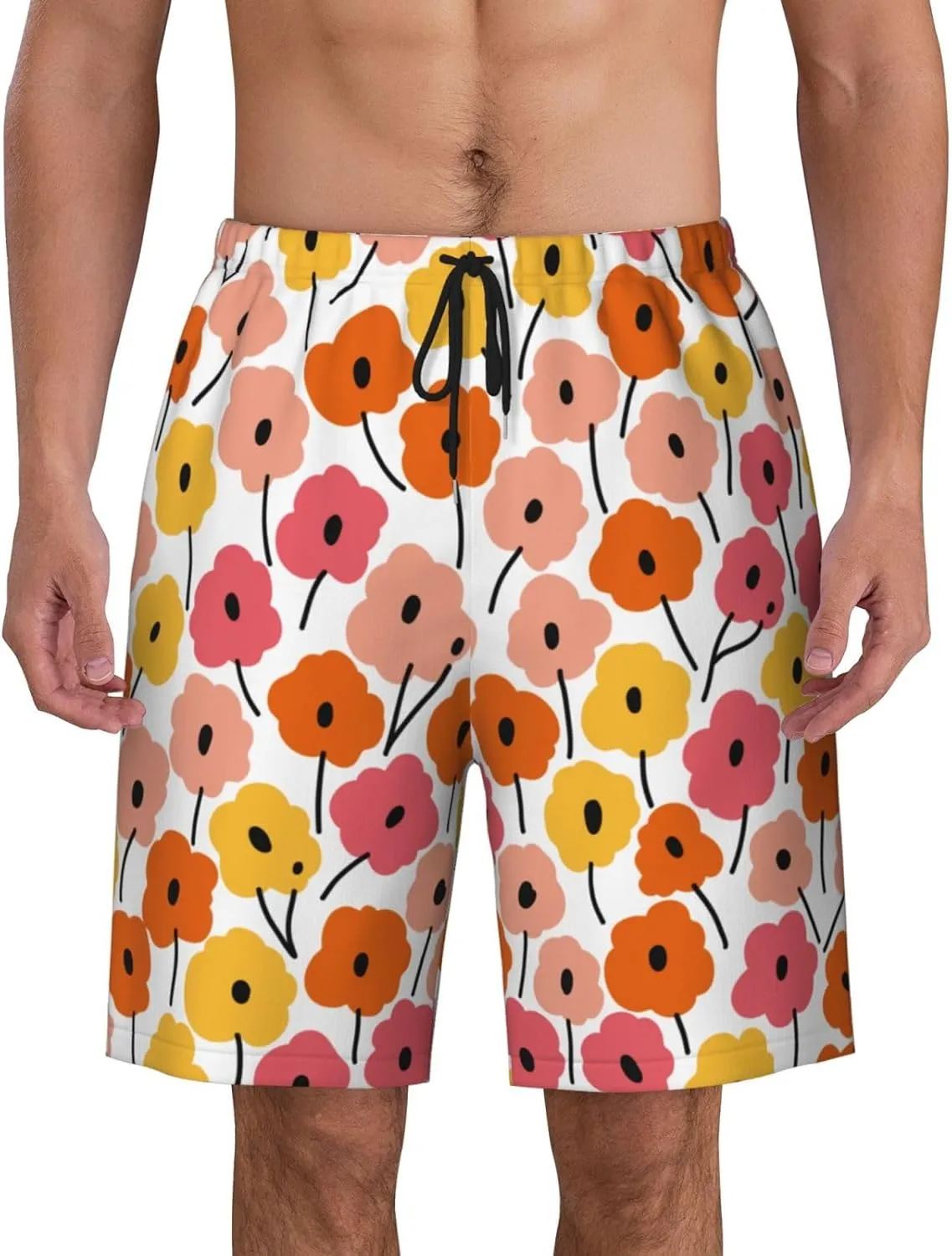 Mens Swim Trunks Quick Dry Swim Shorts with Mesh Lining Breathable Men's Beach Pants Swimwear Bathing Suits