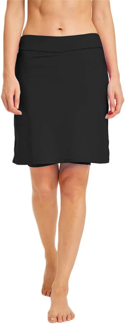 Micosuza Womens Skirted Swim Short Sun Protective UPF 50  Swimming Bottom with Attached Skirt
