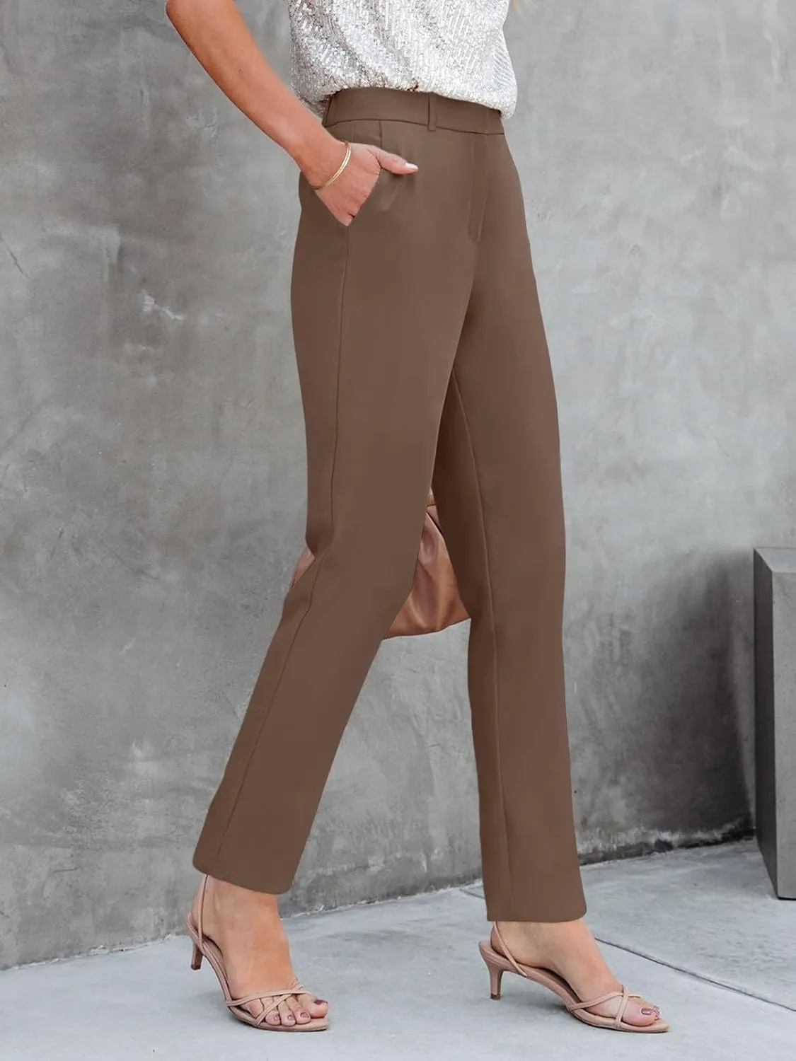 NIMIN Women High Waisted Dress Work Ankle Pants Long/Regular/Short Office Business Casual Trousers with Pockets 2025