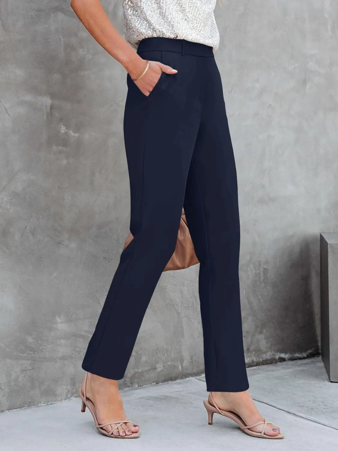 NIMIN Women High Waisted Dress Work Ankle Pants Long/Regular/Short Office Business Casual Trousers with Pockets 2025