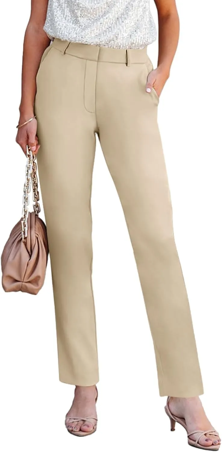 NIMIN Women High Waisted Dress Work Ankle Pants Long/Regular/Short Office Business Casual Trousers with Pockets 2025