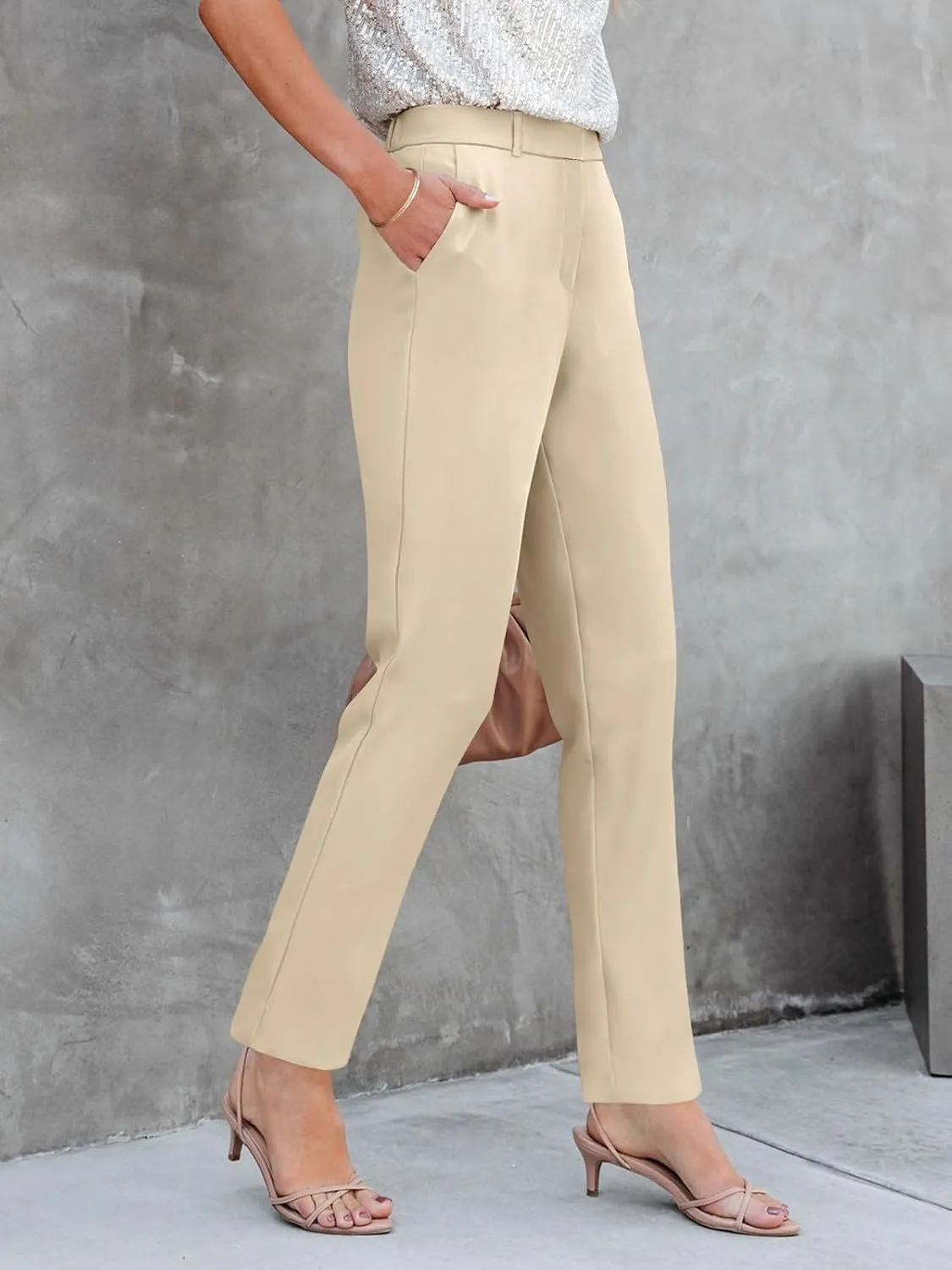 NIMIN Women High Waisted Dress Work Ankle Pants Long/Regular/Short Office Business Casual Trousers with Pockets 2025