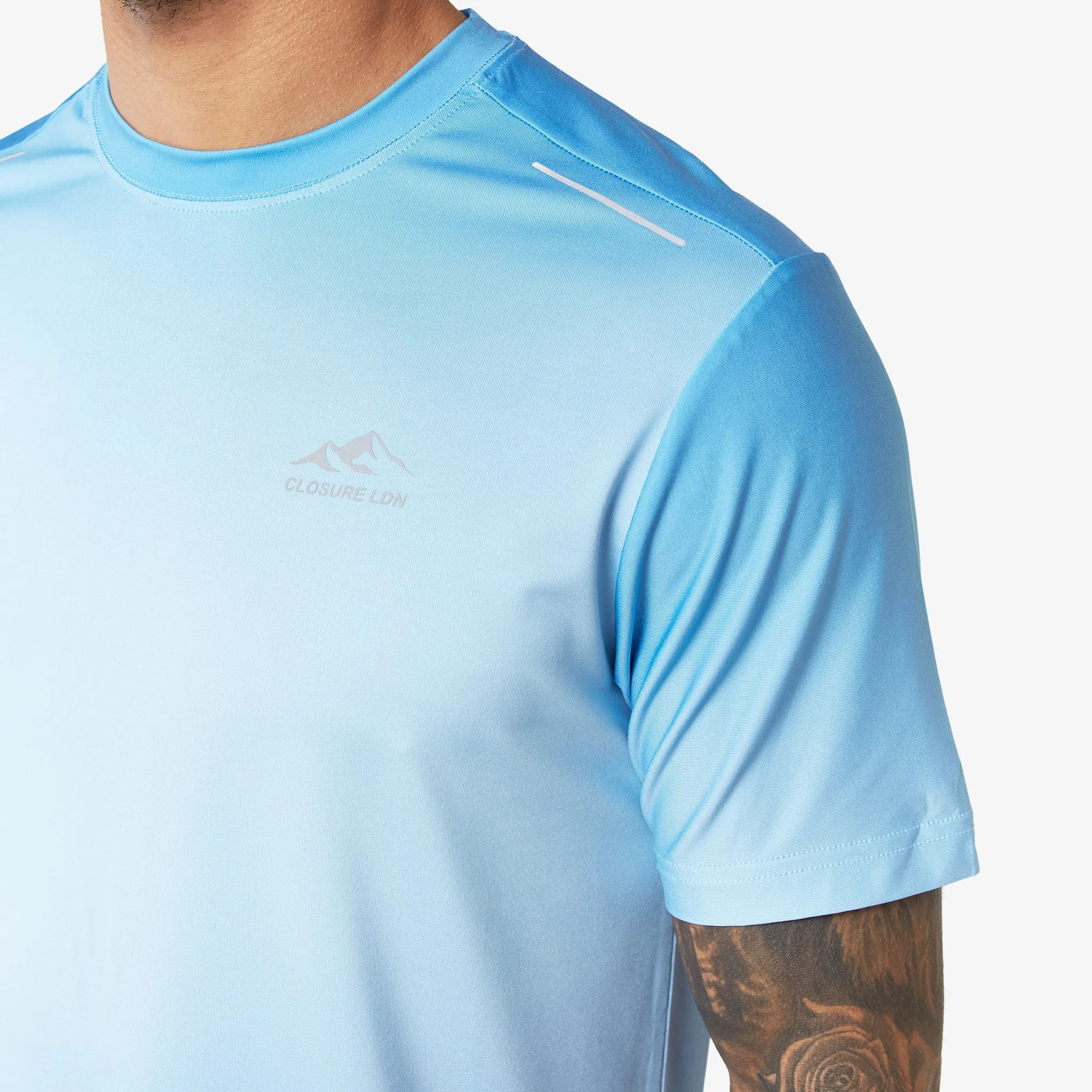 Ombre Print Training T-Shirt | Blue