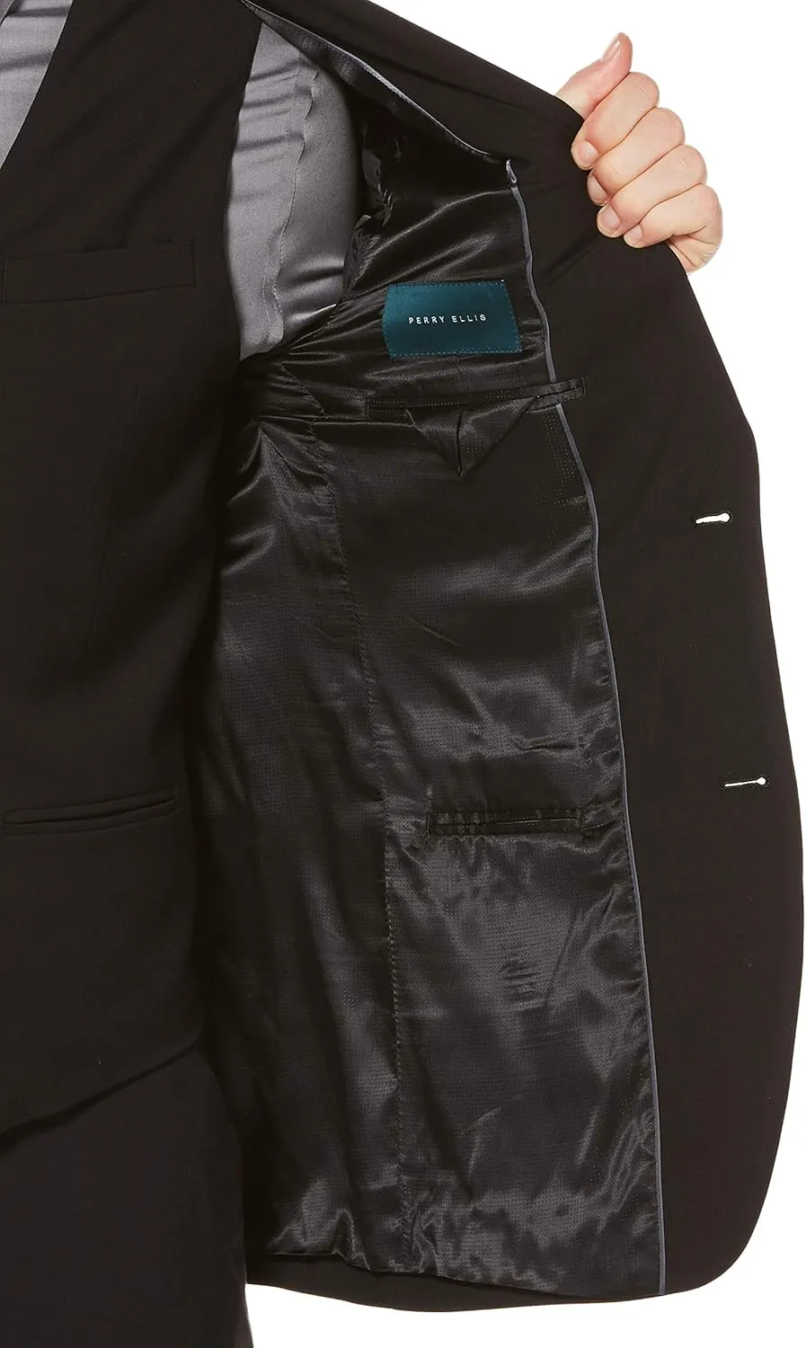 Perry Ellis Men's Slim Fit Solid Stretch Jacket