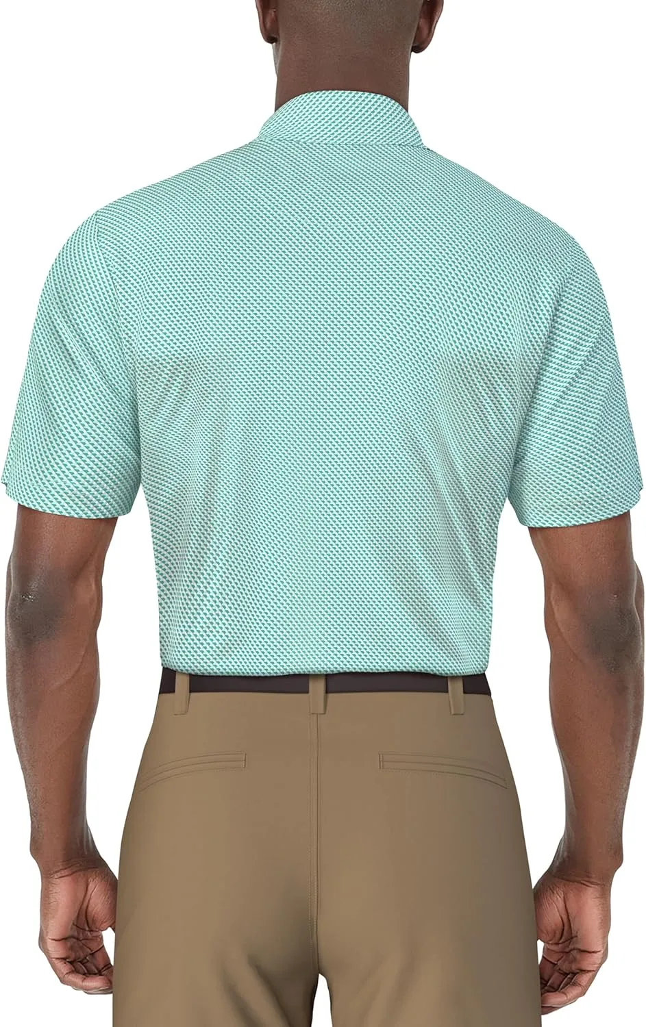 PGA TOUR Men's Short Sleeve Geo Printed Golf Polo