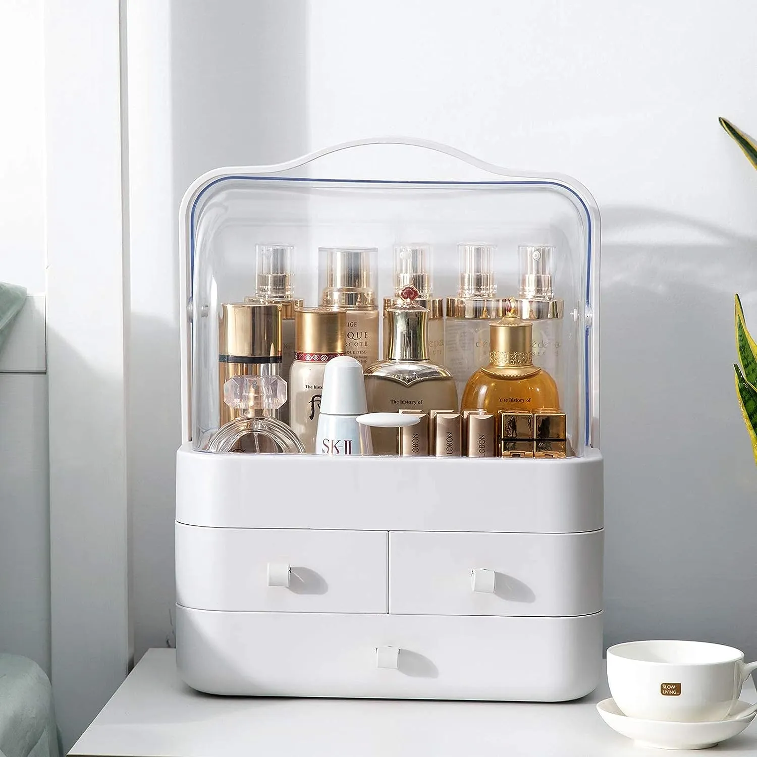Plastic Cosmetic Drawer Storage Box