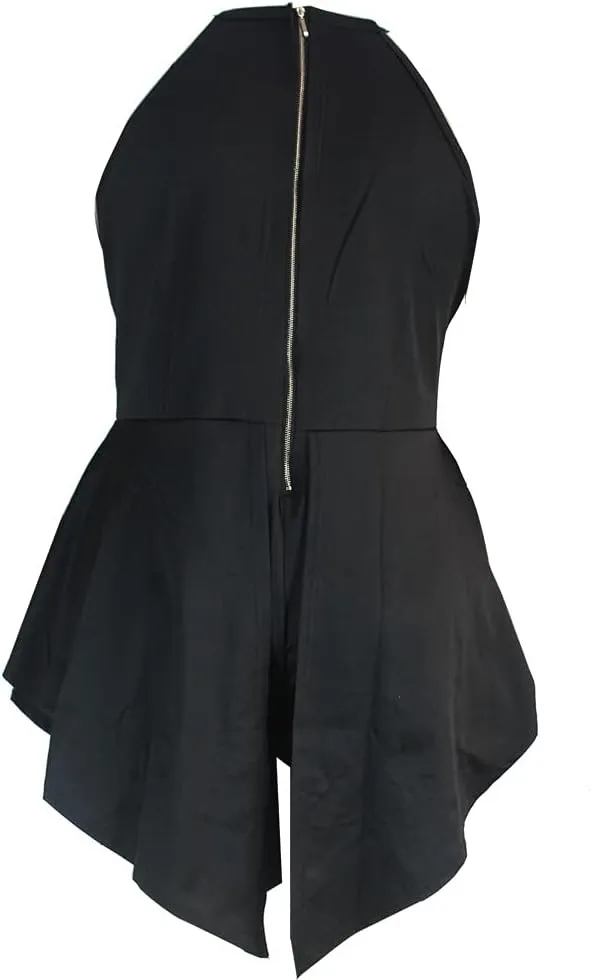 Plus Size Shorts Rompers for Womens Casual Summer Sexy Clubwear Halter Tank Top Sleeveless Jumpsuits Dressy Elegant