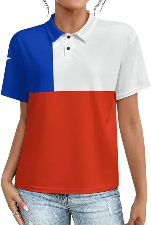 Polo Athletic Shirts for Women Button Down Short Sleeve Tops Quick Dry Resistant Moisture Wicking Golf Polo