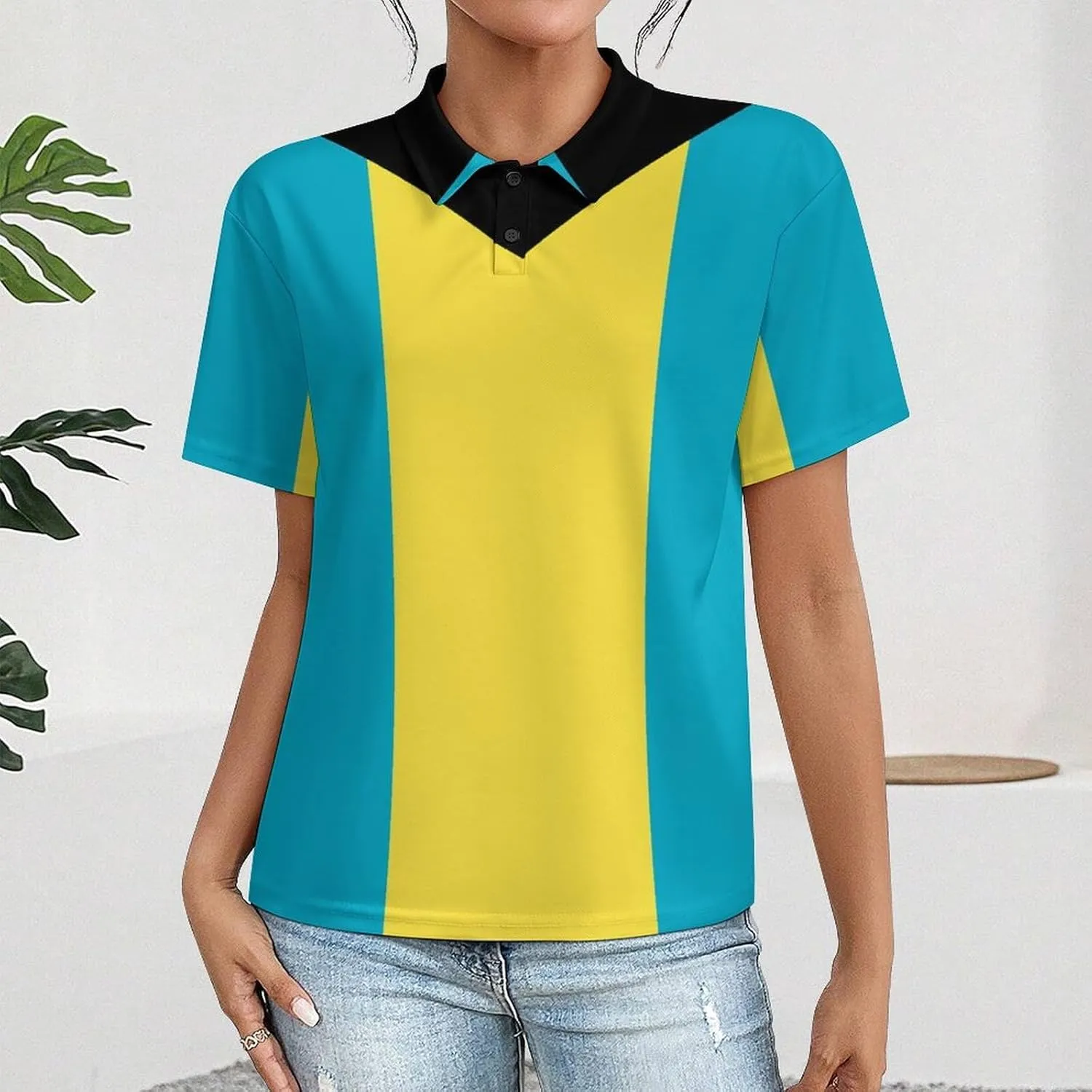 Polo Athletic Shirts for Women Button Down Short Sleeve Tops Quick Dry Resistant Moisture Wicking Golf Polo