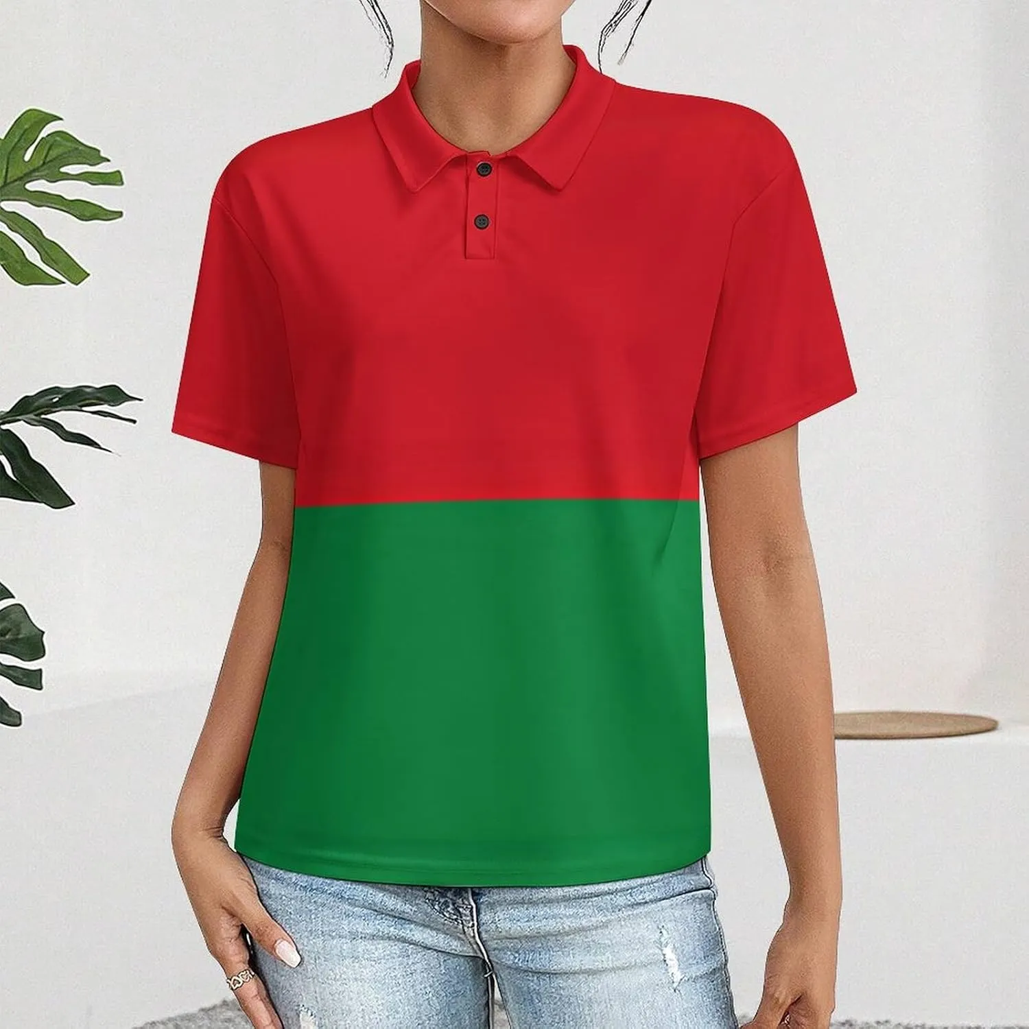 Polo Athletic Shirts for Women Button Down Short Sleeve Tops Quick Dry Resistant Moisture Wicking Golf Polo