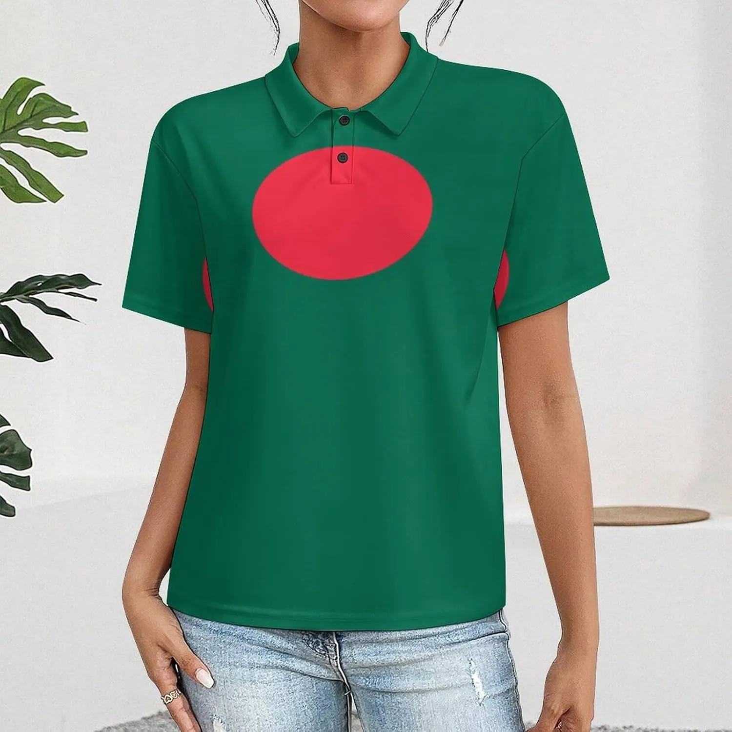 Polo Athletic Shirts for Women Button Down Short Sleeve Tops Quick Dry Resistant Moisture Wicking Golf Polo