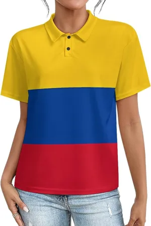 Polo Athletic Shirts for Women Button Down Short Sleeve Tops Quick Dry Resistant Moisture Wicking Golf Polo