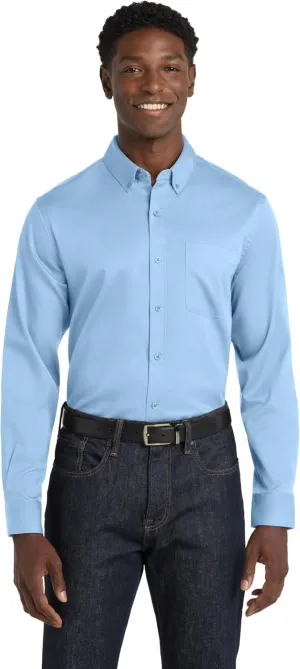 Port Authority Men's SuperPro React Twill Long Sleeve Button-Down Shirt
