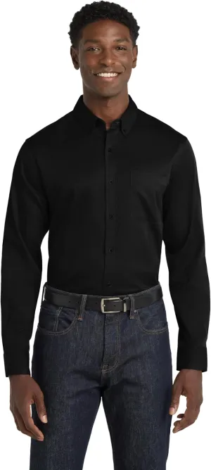 Port Authority Men's SuperPro React Twill Long Sleeve Button-Down Shirt