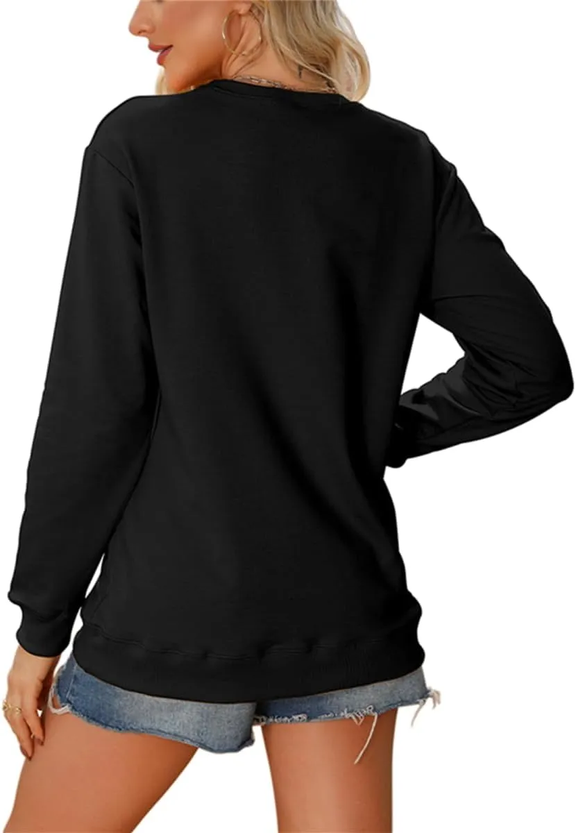 Reading Book Sweatshirt Women Let's Read Graphic Long Sleeve Shirts Crewneck Teacher Library Bookish Pullover Tops