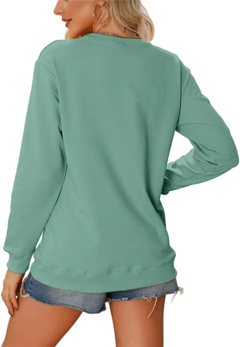 Reading Book Sweatshirt Women Let's Read Graphic Long Sleeve Shirts Crewneck Teacher Library Bookish Pullover Tops