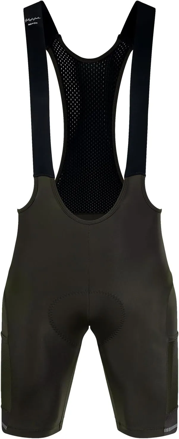 Santic Men's Cycling Bib Shorts 4D Padded Breathable Road Bike Cycling Bibs Biking Bicycle Gel Long Travel