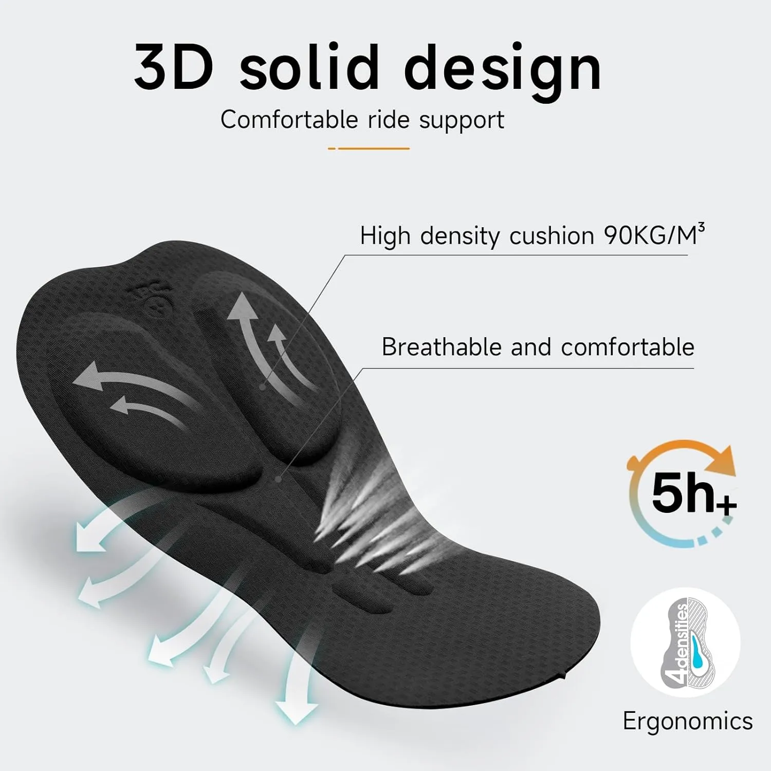 Santic Men's Cycling Bib Shorts 4D Padded Breathable Road Bike Cycling Bibs Biking Bicycle Gel Long Travel