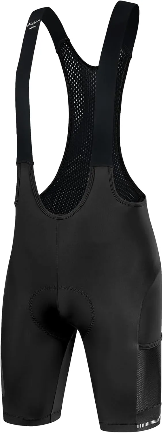 Santic Men's Cycling Bib Shorts 4D Padded Breathable Road Bike Cycling Bibs Biking Bicycle Gel Long Travel