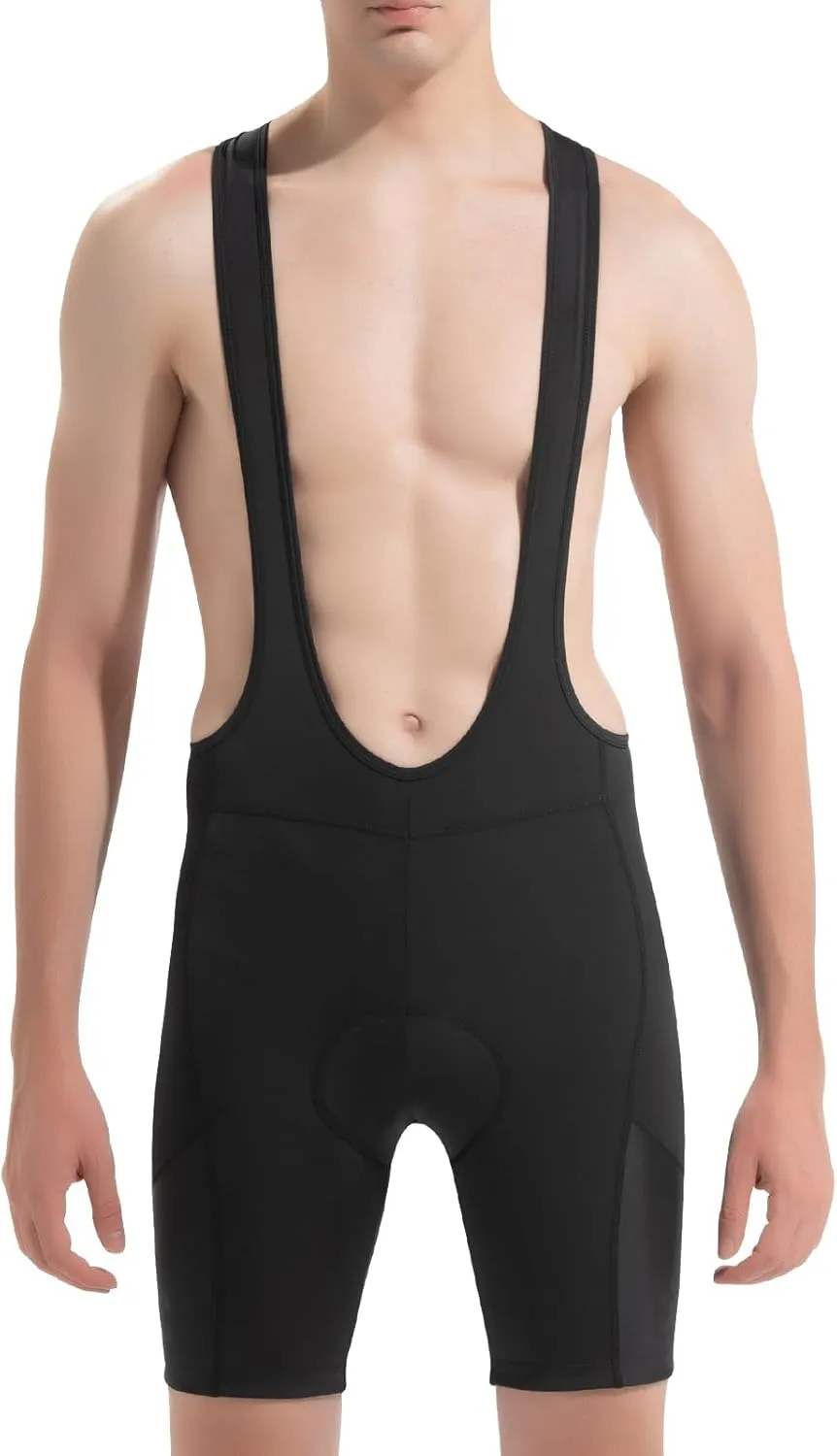 Santic Men's Cycling Bib Shorts 4D Padded Breathable Road Bike Cycling Bibs Biking Bicycle Gel Long Travel