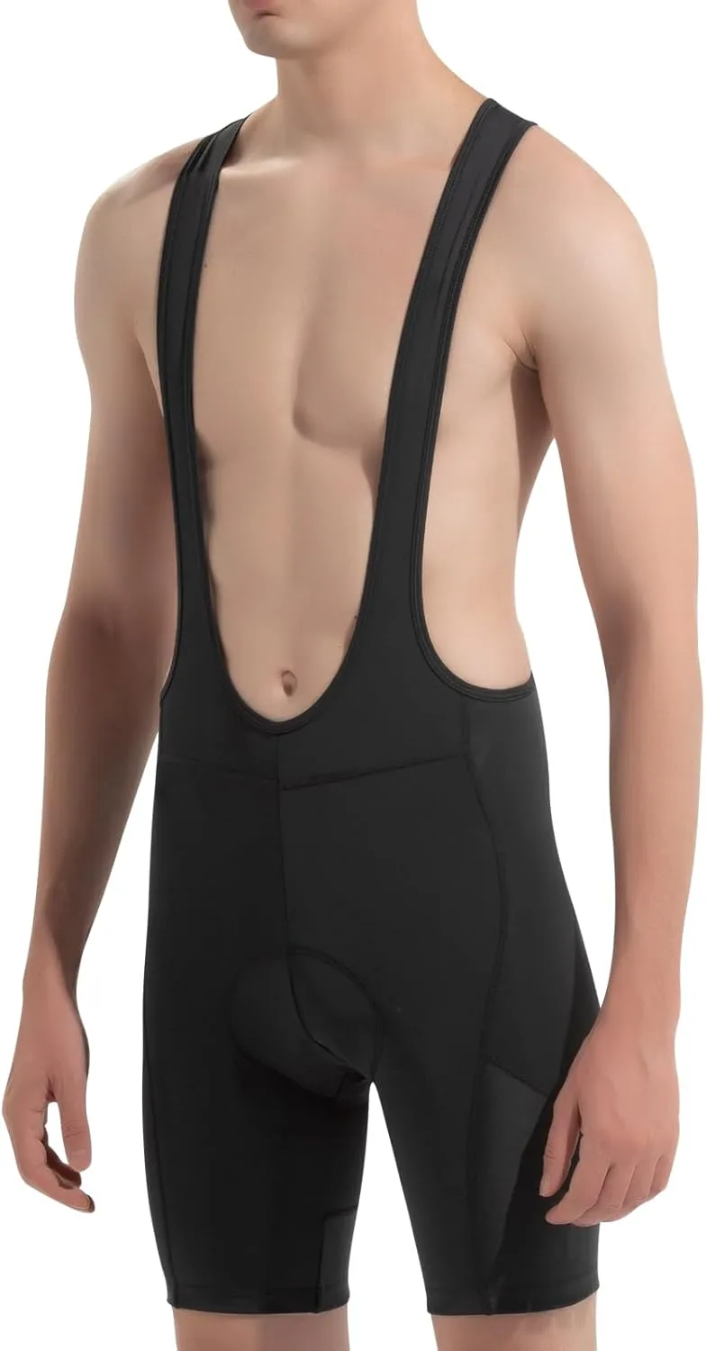 Santic Men's Cycling Bib Shorts 4D Padded Breathable Road Bike Cycling Bibs Biking Bicycle Gel Long Travel