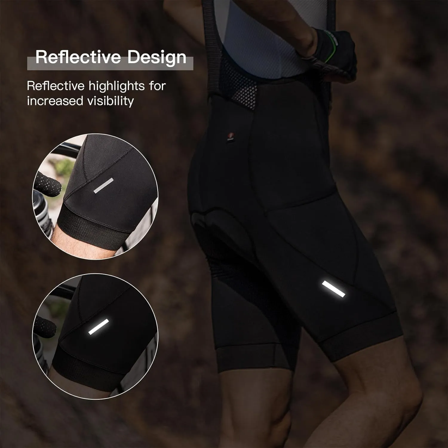 Santic Men's Cycling Bib Shorts 4D Padded Breathable Road Bike Cycling Bibs Biking Bicycle Gel Long Travel
