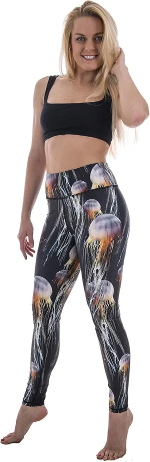 Sea Legs Sun Protective Leggings with 60  UPF Protection - for Yoga Surfing Swim Diving Snorkeling Water Sports