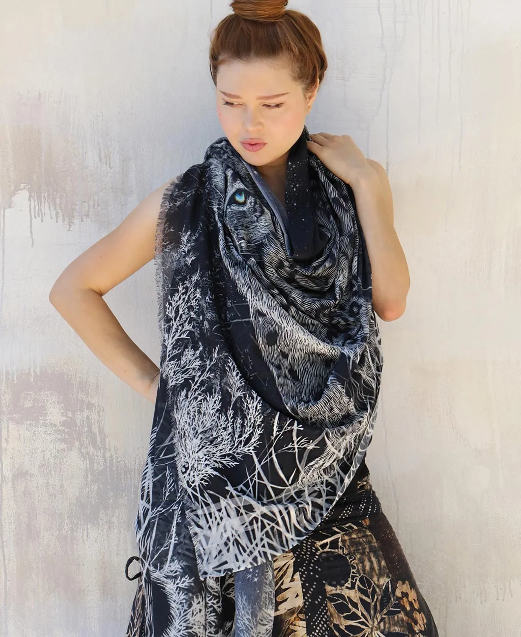 Snow Leopard Shawl