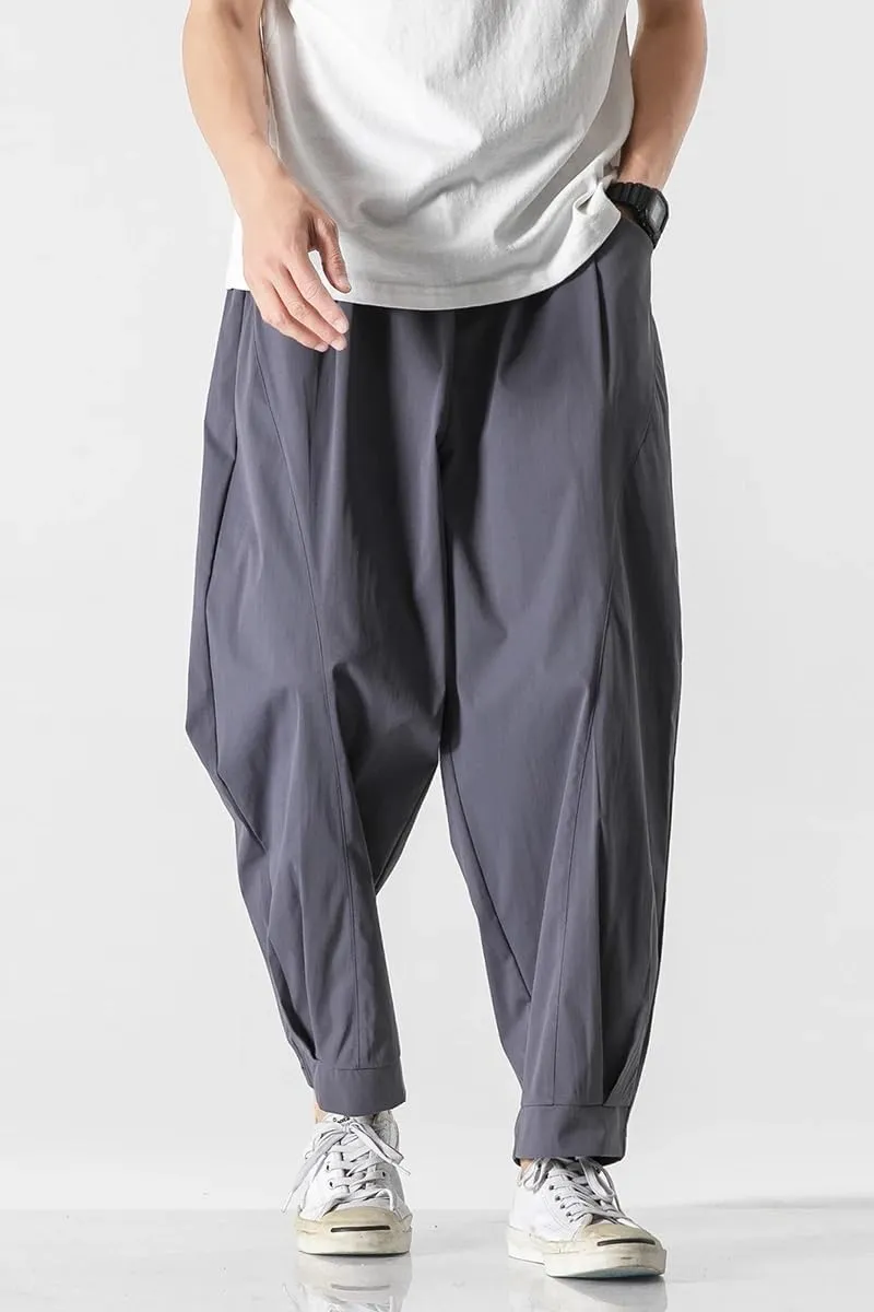Spring Summer Men Cotton Casual Pants Mens Harajuku Trousers Male Chinese Style Harem Pants