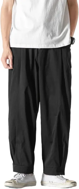 Spring Summer Men Cotton Casual Pants Mens Harajuku Trousers Male Chinese Style Harem Pants