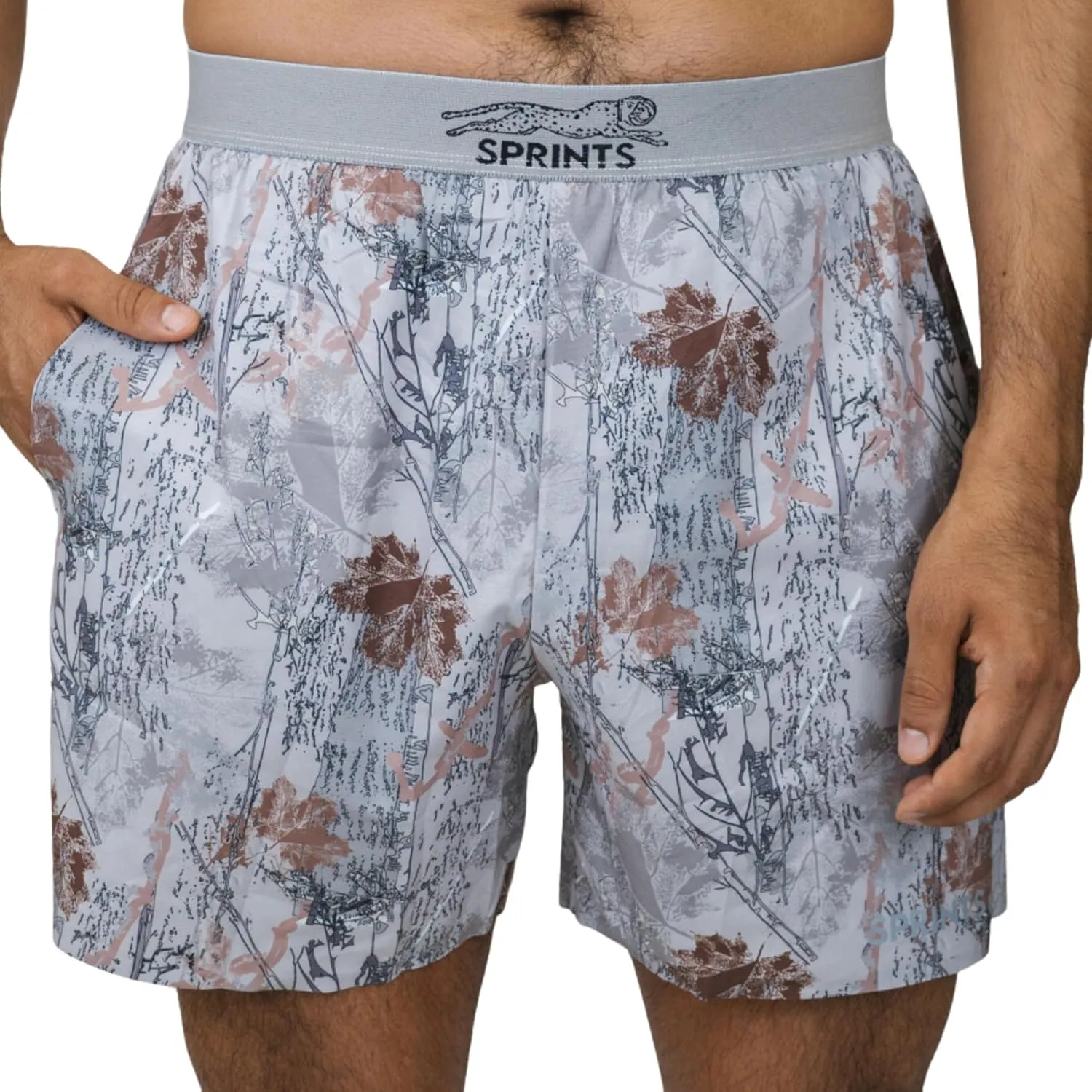 Sprints Mens 2-in-1 Running Shorts, 5 inch Quick Dry Athletic Shorts w/Pockets, Breathable, 4-Way Stretch for Gym & Workout