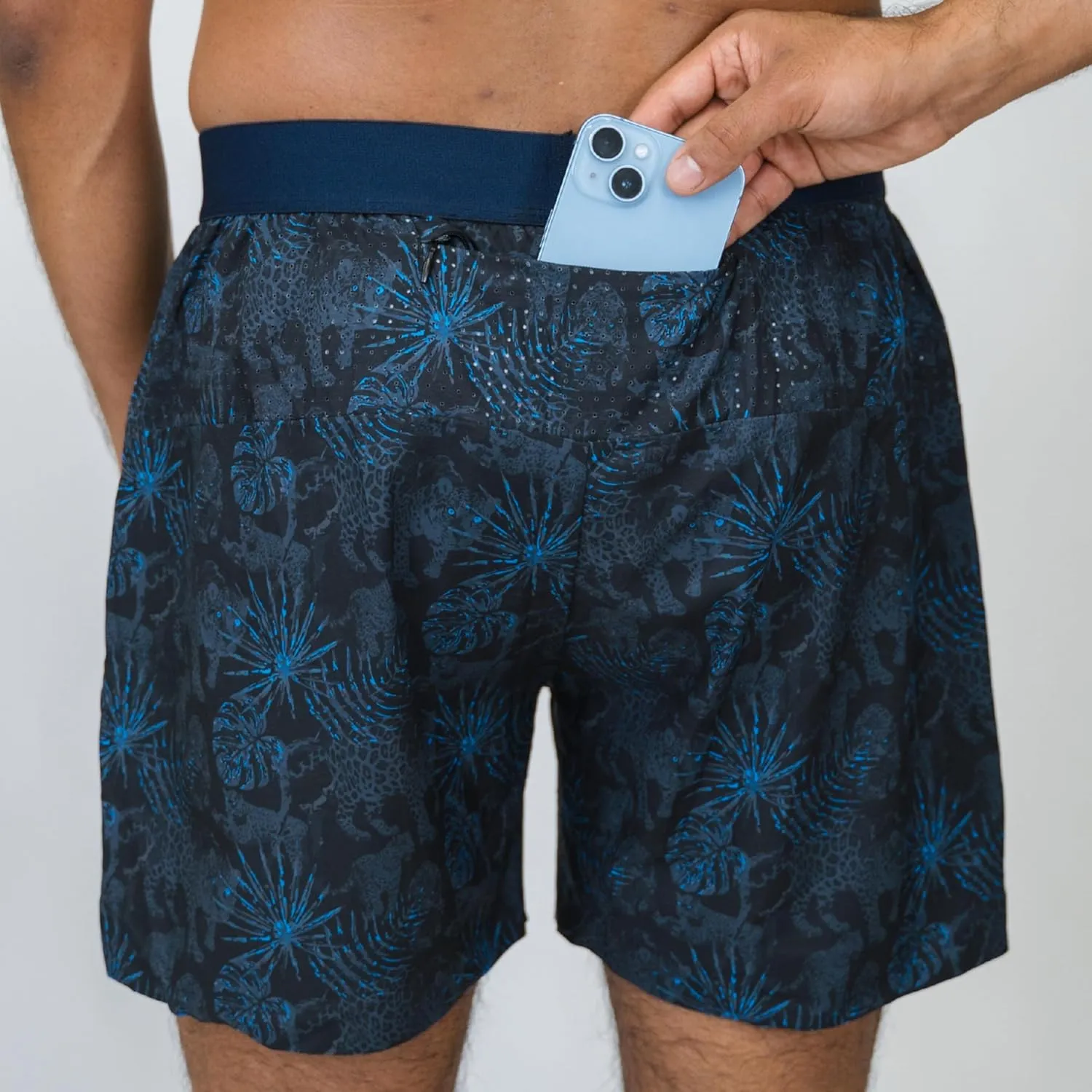 Sprints Mens 2-in-1 Running Shorts, 5 inch Quick Dry Athletic Shorts w/Pockets, Breathable, 4-Way Stretch for Gym & Workout