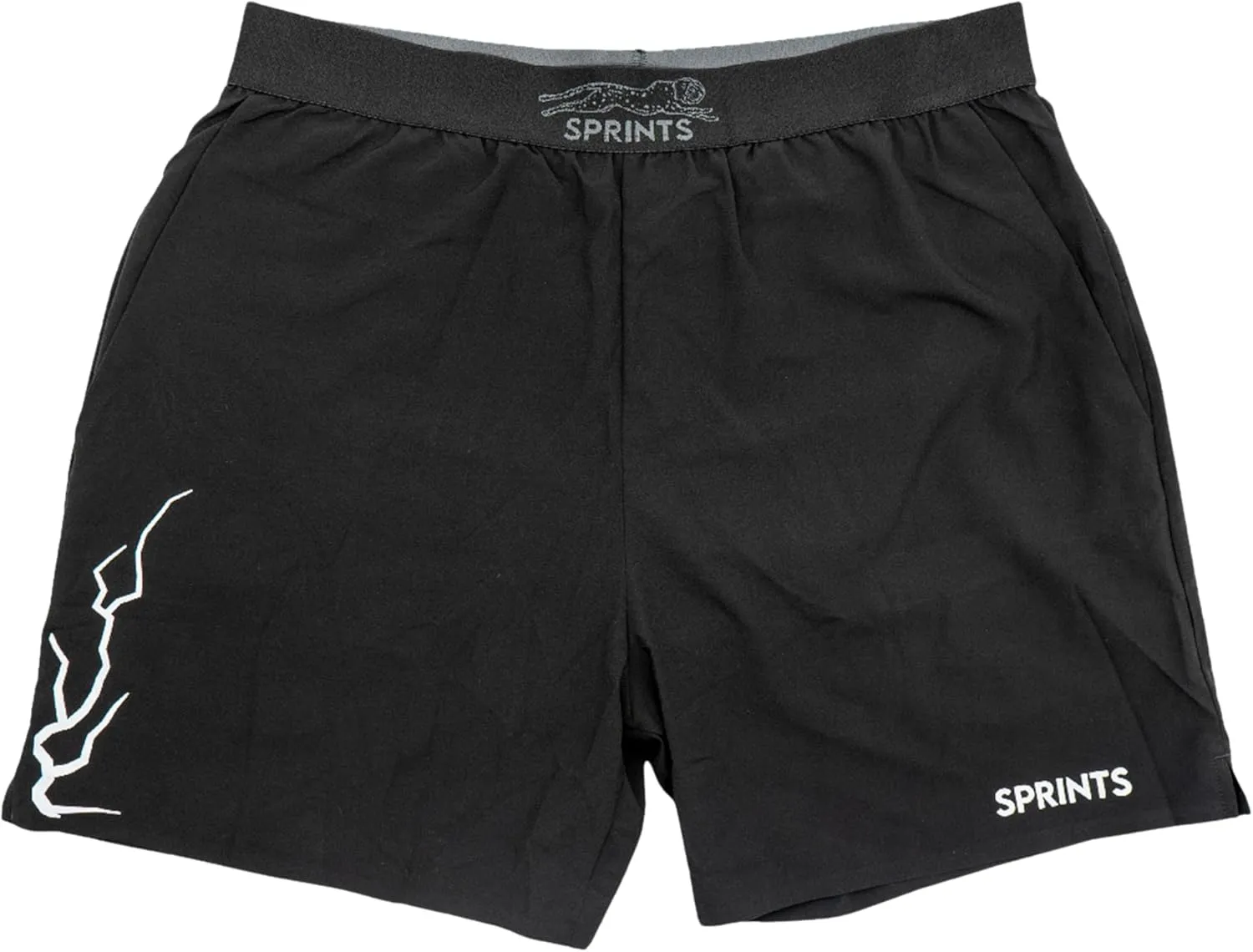 Sprints Mens 2-in-1 Running Shorts, 5 inch Quick Dry Athletic Shorts w/Pockets, Breathable, 4-Way Stretch for Gym & Workout