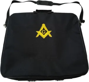 The Lux Master Mason Cordura Waterproof Briefcase | Big Space, Big Pockets | Shoulder Strap & Zipper Bag, Black/Yellow